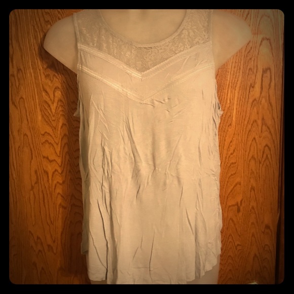 Merona Tops Merona Lace Yoke Tank Top Xxl 2x Poshmark